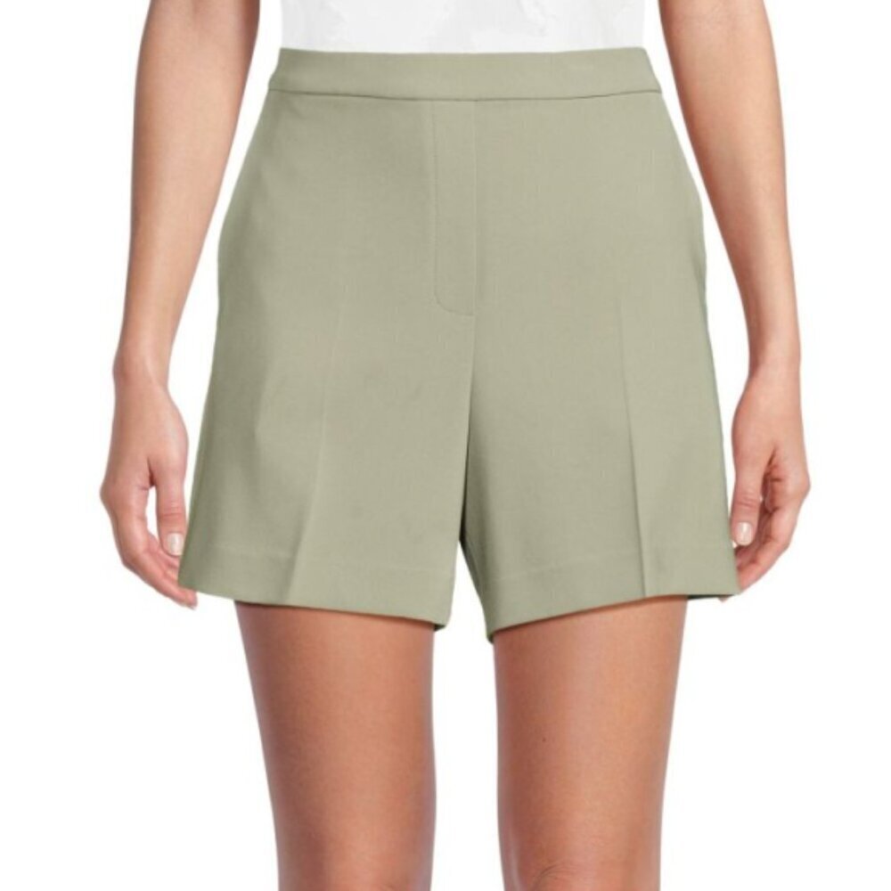 Theory Easy Pull-On Shorts, Modern Crepe, Sage Green